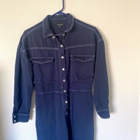 SOLD!! Lea & Viola Blue Jumpsuit - Picture 7 of 11